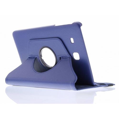 360° Draaibare Bookcase voor Samsung Galaxy Tab E 9.6 - Donkerblauw