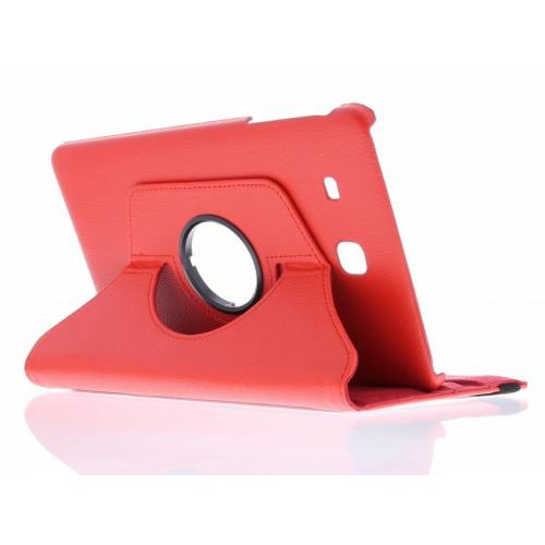 360° Draaibare Bookcase voor Samsung Galaxy Tab E 9.6 - Rood