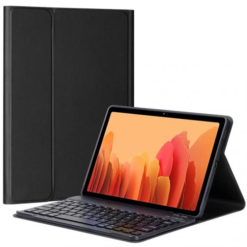 Accezz QWERTZ Bluetooth Keyboard Bookcase voor de Samsung Galaxy Tab A7 - Zwart