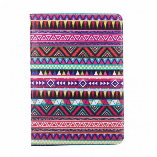 Gekleurde Aztec print lederen roterende hoes 