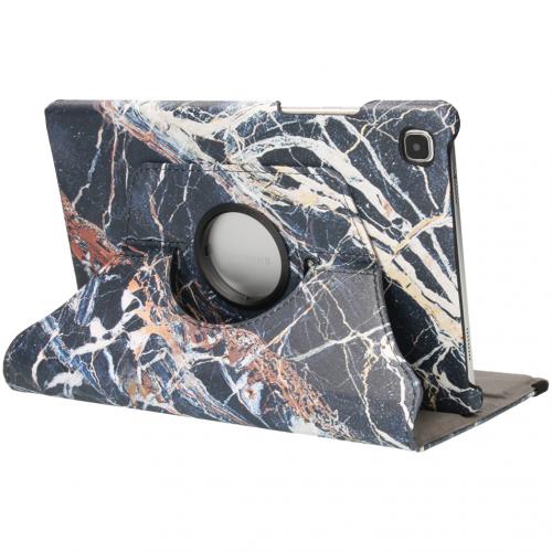 iMoshion 360° Draaibare Design Bookcase voor de Galaxy Tab A7 - Black Marble