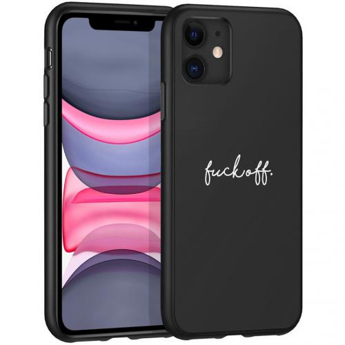 iMoshion Design hoesje voor de iPhone 11 - Fuck Off - Zwart