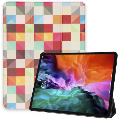 iMoshion Design Trifold Bookcase voor de iPad Pro 12.9 (2020-2018) - Kleurtjes