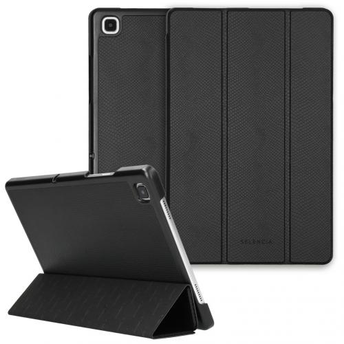 Selencia Kesia Slang Trifold Book Case voor de Samsung Galaxy Tab A7 - Zwart