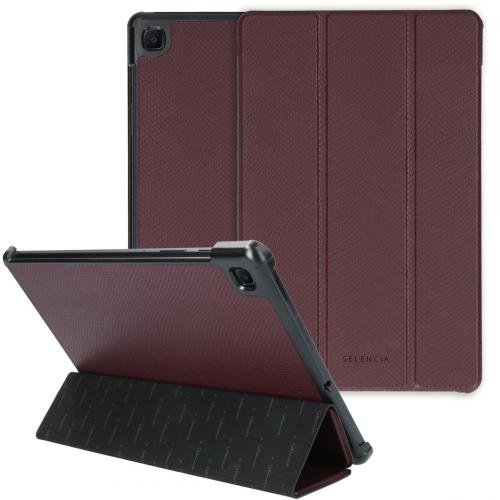 Selencia Kesia Slang Trifold Book Case voor de Samsung Galaxy Tab S6 Lite - Donkerrood
