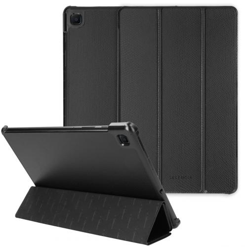 Selencia Kesia Slang Trifold Book Case voor de Samsung Galaxy Tab S6 Lite - Zwart